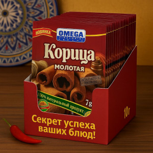 Корица молотая, 10 г — ароматная специя для десертов и напитков