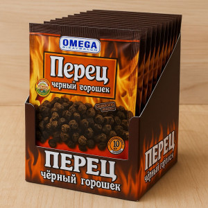Перец чёрный горошек, 10 г — OMEGA