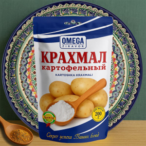 Крахмал картофельный, 200 г — натуральный загуститель в дой-паке