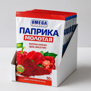 Паприка молотая, 50 г — сладкая пряность с ярким цветом и ароматом Паприка молотая, 50 г — сладкая пряность с ярким цветом и ароматом